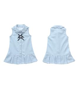 Vestido sin Mangas con Lazo Azul y Botones, Estilo Preppy para Niñas, Ropa Infantil, Precio Bajo en India, Gran Venta en China - Product Image 5