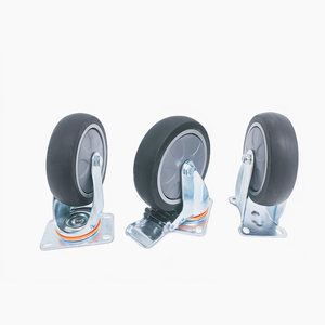 4 Zoll Medium Duty Tpr <span class=keywords><strong>Caster</strong></span> <span class=keywords><strong>Wheel</strong></span> Grau und Schwarz <span class=keywords><strong>Caster</strong></span> - Product Image 3