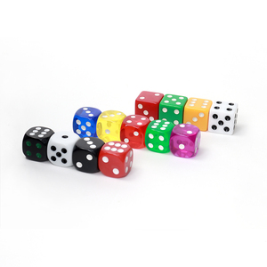 Dados <span class=keywords><strong>de</strong></span> Casino Acrílicos <span class=keywords><strong>de</strong></span> 19 mm, Dados <span class=keywords><strong>de</strong></span> 6 Caras con Esquinas Cuadradas y Redondeadas, Personalizados <span class=keywords><strong>para</strong></span> Niños y Adultos - Product Image 2