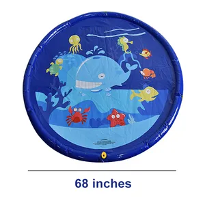 Sunshine Water – piscine gonflable peu profonde pour enfant en bas âge, 68 pouces, pour chien, arroseur pour fille