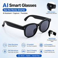 Lunettes Intelligentes WK105 Économiques avec Caméra POV 8MP, Enregistrement Vidéo 1 Go, Assistant Vocal IA, Chargement Type-C, Traduction IA, Lunettes de Soleil ENC
