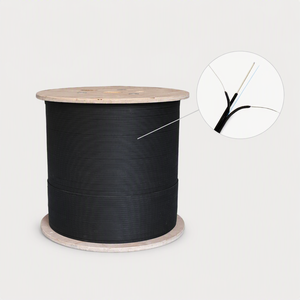 Cable de Fibra Óptica 500m Monomodo G657A2 FTTH Drop Exterior Autoportante con Alambre de Acero LSZH para Acceso a Red, Kit de Bobina - Product Image 1