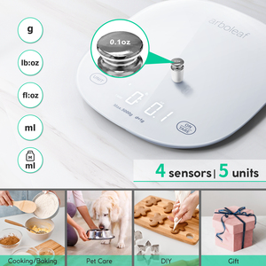 Affichage LCD de cuisine numérique intelligent Bluetooth en verre trempé ABS pour mesurer les <span class=keywords><strong>calories</strong></span> nutritionnelles des aliments App Record Coffee Nutrition - Product Image 5