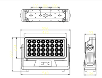 IP65 32x40w RGBW mur rondelle LED lumière de lavage DMX étanche extérieur DMX scène éclairage architectural