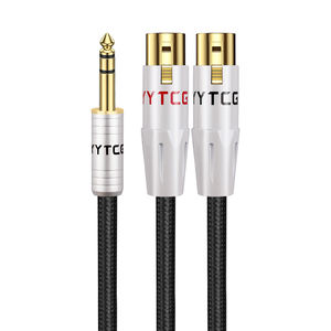 สายสัญญาณเสียง HiFi C1 <span class=keywords><strong>6.5</strong></span> มม. <span class=keywords><strong>TRS</strong></span> ต่อ 2XLR ตัวผู้-ตัวเมีย ป้องกันสัญญาณรบกวนสามชั้น สำหรับกีตาร์ เครื่องดนตรี และไมโครโฟน 35 <span class=keywords><strong>6.5</strong></span> มม. XLR - Product Image 2