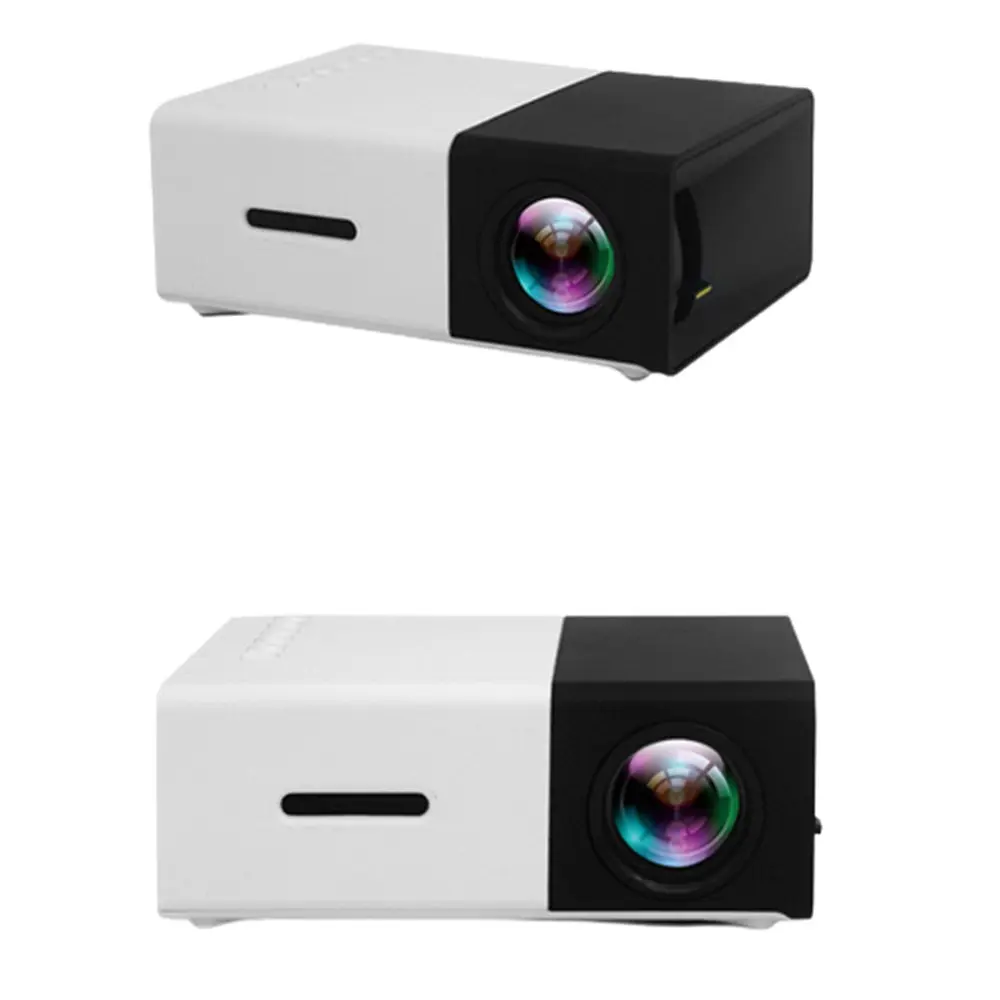 Ucuz Mini projektör YG300 Pro LED Porto projektör 1080p HD Video ev LCD Bold projektör 3D ev 4K Video Projetor