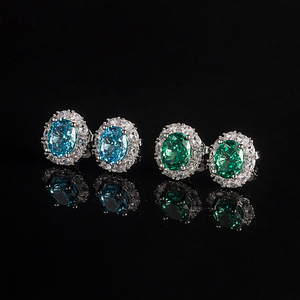 Boucles <span class=keywords><strong>d</strong></span>'oreilles en diamant rose très vendues, diamant à haute teneur en carbone, coupe œuf de pigeon, fleur de glace, tremblements, génération vivante, <span class=keywords><strong>cheveux</strong></span> - Product Image 3