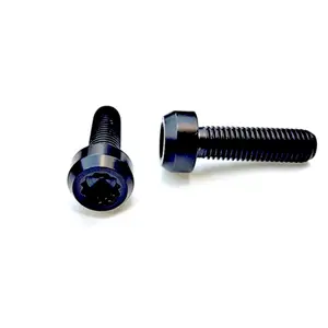 Grade 5 Ti6Al4V 12 Pt Points M7x24.5mm 8X32 Titane Jante fendue en deux parties/roue modulaire RS <span class=keywords><strong>RX</strong></span> Boulons d'assemblage de jante fendue - Product Image 2