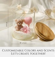 Arovi - Bougie en cire de soja pour bébé fille |   Bougie en verre aromathérapeutique au parfum doux pour baby shower et marque privée |   Sûr pour les enfants et les animaux domestiques
