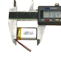 602030 batterie au lithium polymère 602030 3.7V 300mah batterie lipo de haute qualité avec PCM et batteries polymère de connecteur