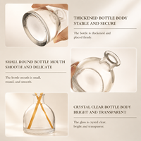 Ensemble de flacons de parfum en verre de luxe vides, transparents et ronds, diffuseur de parfum, conteneur personnalisable avec logo imprimé pour les voyages, la maison et l'huile parfumée