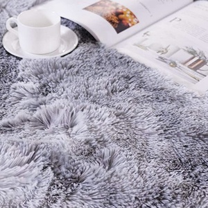 Luxury Mixed Dyed Soft <strong>Dark</strong> <strong>Grey</strong> <strong>Rugs</strong> Thicken Faux Fur Shaggy Washable Living Room Area <strong>Rug</strong> Comfy Anti-Skid Carpets - Product Image 3
