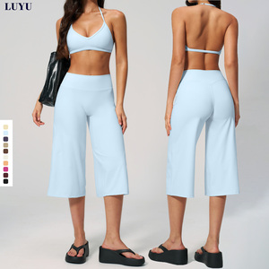 Conjunto Deportivo de Lujo para Mujer con Logotipo Personalizado, Top Halter sin Espalda y Leggings de Cintura Alta, para Gimnasio y <span class=keywords><strong>Pilates</strong></span> - Product Image 1