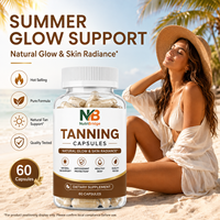 Achat en gros, MOQ faible, capsules pour rehausser le teint, capsules bronzantes pour peau claire