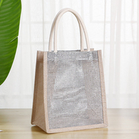 Sac fourre-tout en jute en gros, promotion, cadeau, réutilisable, pour les courses, personnalisé, en chanvre