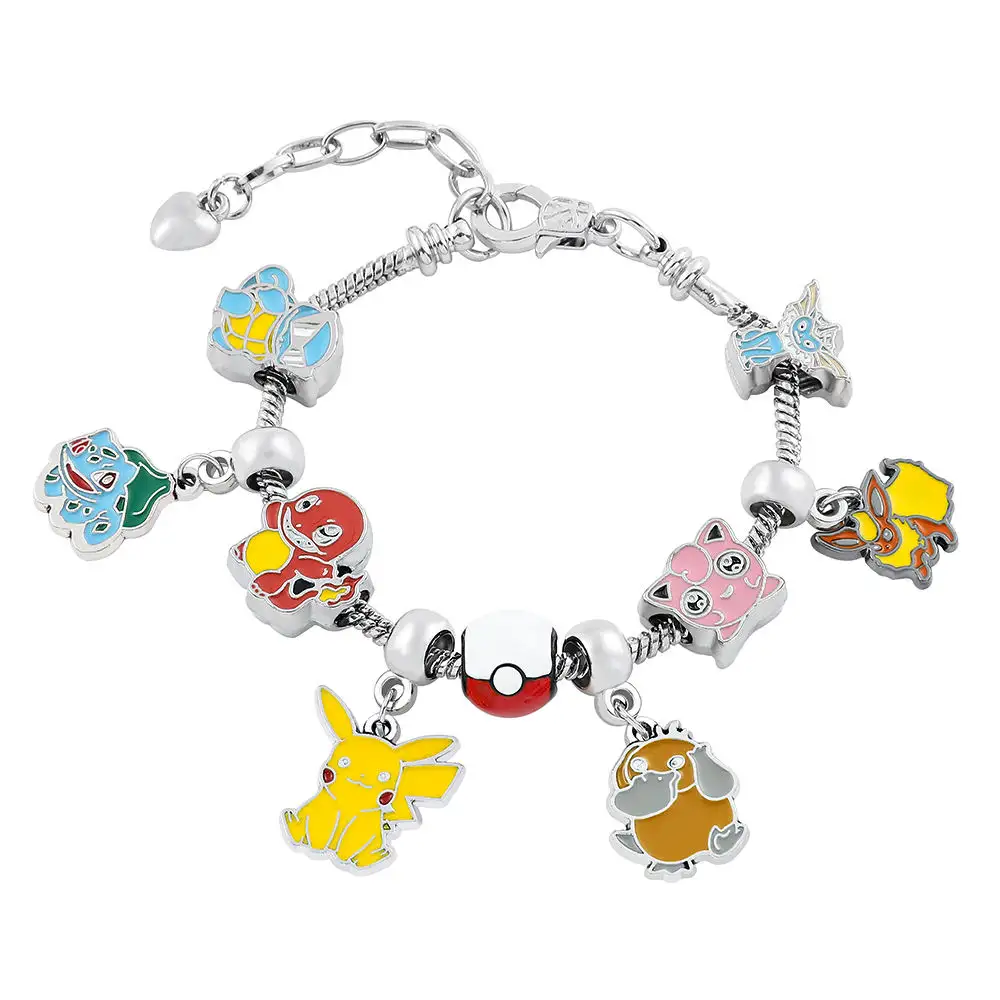 Kawaii Pokemoned charm bracciale Anime Figure ciondolo perline braccialetto fai da te accessori per le donne