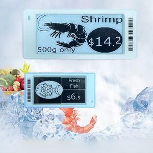 Étiquette de prix électronique compatible congélateur 2,9 pouces, étiquette de prix E-Ink basse température ESL IP67 étanche à la poussière et à l'eau pour la chaîne du froid et la vente au détail - Product Image 1