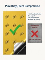 Panel Pintu Peredam Suara Butyl Mat 2mm 500x800mm Ringan Tahan Getaran Mobil OEM