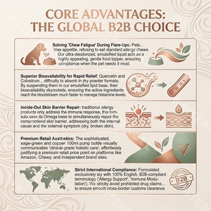 Suplemento Líquido de Aceite de Pescado Emulsionado para Mascotas, Apoyo Inmunológico y Antialérgico para Perros y Gatos, Fabricación de Marca Privada OEM - Product Image 2