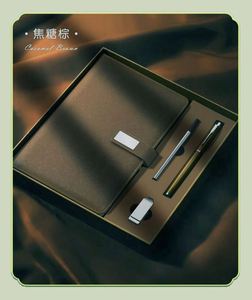 Wholesale Promotional Luxury Gifts Item Notebook A5 Leather Journal <b>Refillable</b> Luxury Diary Business Corporate Gift Set With <b>Pen</b> - Product Image 4