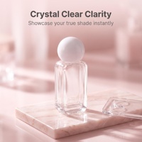 Flacon vide unique de 30 ml (1 oz) pour fond de teint liquide avec impression sérigraphique, pour masque facial, crème de soin de la peau, flacon cosmétique en verre blanc