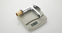 Robinet d'eau rond en laiton chromé Robinet de lavabo monotrou en laiton Robinet de lavabo de salle de bain