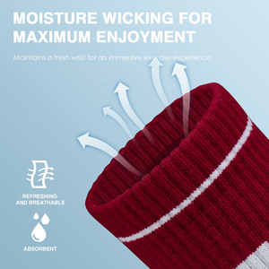 Mkas מותאם אישית צלב sweatbands זיעה רצועות זיעה עם לוגו ספורט פרק כף יד הרמת צמיד דחיסה - Product Image 4