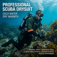 Combinaison de plongée sèche professionnelle imperméable et résistante à l'abrasion, protection ultime pour la plongée sous-marine, combinaison technique sèche
