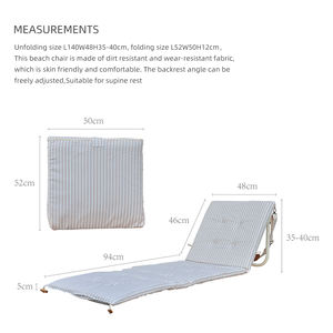 Silla Reclinable de Playa Ajustable de Lujo, Impermeable y Acolchada, para Resorts 5 Estrellas, Clubes de Playa y Cines en Azoteas - Product Image 5