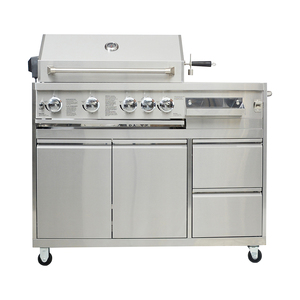Hyxion Steel Tabletop Portable <b>Bbq</b> <b>Bbq</b> Gas Edelstahl Chicken Oven Wholesale Gas Grills HSXG30001 Gas Grill 4 Burner - Product Image 1