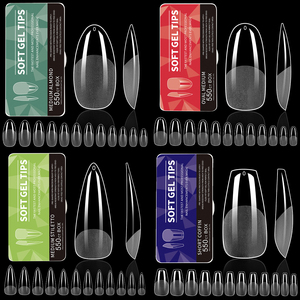 Bán Buôn Tùy Chỉnh Mềm Móng Tay Lời Khuyên 550 Pcs Hộp Đóng Gói Hạnh Nhân Stiletto Nail Mẹo Đầy Đủ Bìa Giả Móng Tay Ngón Tay Mẹo - Product Image 5