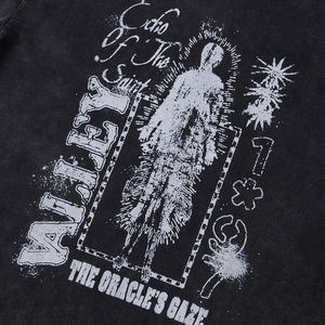 Camiseta Oversize de Corte Cuadrado para Hombre, Estilo Urbano, Algodón, Estampado Gráfico, Envío Directo - Product Image 3