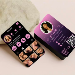 Cartes de visite pliables personnalisées imprimées, cartes de fidélité et de réduction pour kits de manucure DIY – Vente chaude - Product Image 4