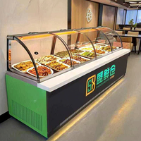 Refrigerador Vertical Comercial de Doble Temperatura con Puerta de Vidrio y Enfriamiento por Aire, de Acero Inoxidable, para Exhibición en Supermercados