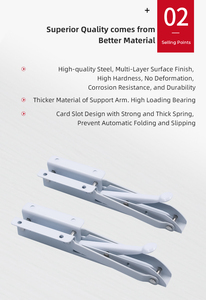 Étagère murale d'angle en forme de L Temax ZD11K, robuste, pliable, supports - Product Image 3