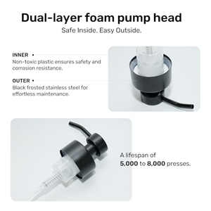 Distributeur de savon moussant pour les mains en verre 250ml 300ml 350ml Pompe moussante cosmétique pour soins de la peau - Product Image 2