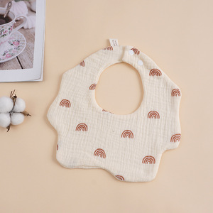 可定制六层100% 棉男女通用婴儿围兜360圆形婴儿手帕围兜可定制男女通用围兜 - Product Image 5