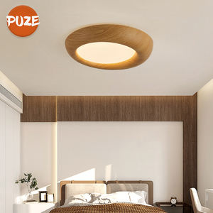 Lámpara de Techo LED Redonda de Buena Calidad con Control Inteligente de Ahorro de Energía, Regulable, Montaje en Superficie, de Madera para Decoración de Sala de Estar - Product Image 3