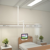 Support mural de moniteur médical de moniteur de télévision lcd d'hôpital de bras de rotation d'inclinaison