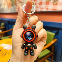 Errant ciel étoilé lapin astronaute porte-clés créatif voiture porte-clés pendentif Couple cadeau poupée sac pendentif