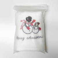 Serviettes de Noël en Coton Pur en Gros, Serviettes Cadeaux Brodés Personnalisées, Serviettes de Bain Absorbantes pour Noël, Vente Transfrontalière