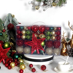 101pcs/set New Decor Christmas <b>Ball</b> Tree Ornaments <b>Bright</b> Matte Hollow <b>Ball</b> with Transparent Plastic Sphere & Foam <b>Balls</b> - Product Image 6