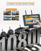Système de caméra de recul sans fil pour camping-car, Plug & Play, Furrion, écran tactile HD 7 pouces 1080P, 3 caméras arrière/latérales, lignes de stationnement DIY, enregistrement DVR