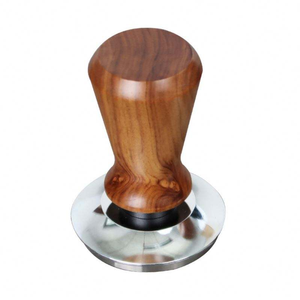 Tamper à expresso Suang A1, manche en bois, acier inoxydable, conception à ressort à pression constante, style classique, réutilisable pour 51/53/58 mm - Product Image 1
