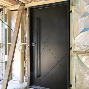 방수 Prehung 외부 문 현대 스테인리스 고품질 주거 안전 문
