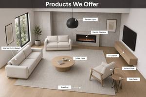 Juego de Sofás Curvos Retro de Terciopelo y Lana, Relleno de Espuma de Alta Elasticidad, <span class=keywords><strong>Muebles</strong></span> Personalizados, Venta Directa de Fábrica - Product Image 3