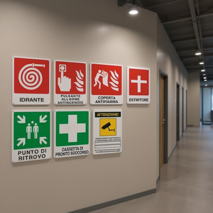 Ensemble de panneaux de signalisation incendie et de sécurité pour une utilisation en cas d'urgence dans les bâtiments et sur les lieux de travail - Product Image 3