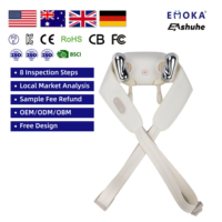 Masseur de cou rechargeable par USB EMOKA avec pétrissage 6D et mouvement 3D pour soulager les douleurs cervicales