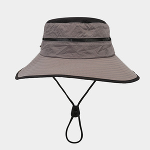 <span class=keywords><strong>Sombrero</strong></span> de cubo de ala ancha grande de secado rápido empalmado <span class=keywords><strong>para</strong></span> hombre, pesca al aire libre, senderismo, Selva, bloqueador solar, sombreros de cubo, liso <span class=keywords><strong>para</strong></span> mujer - Product Image 5