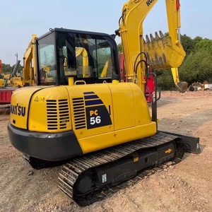 Mini-excavatrice sur chenilles Komatsu PC56 d'occasion, 90% neuve, de haute qualité - Product Image 1